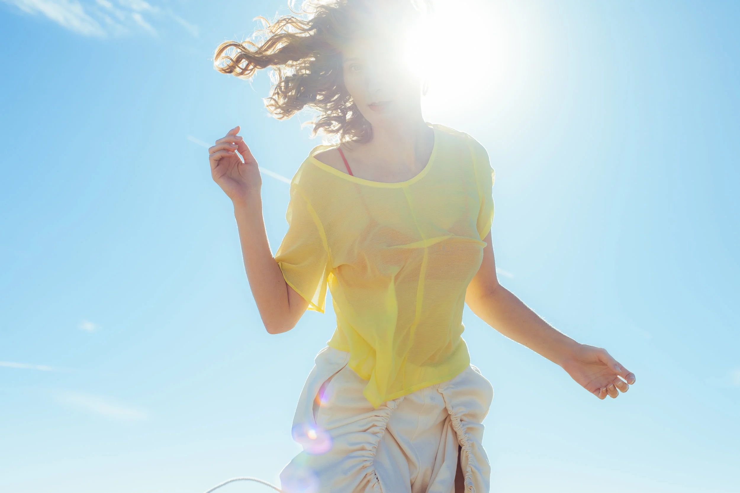 Explorer Top, Sheer Lemon