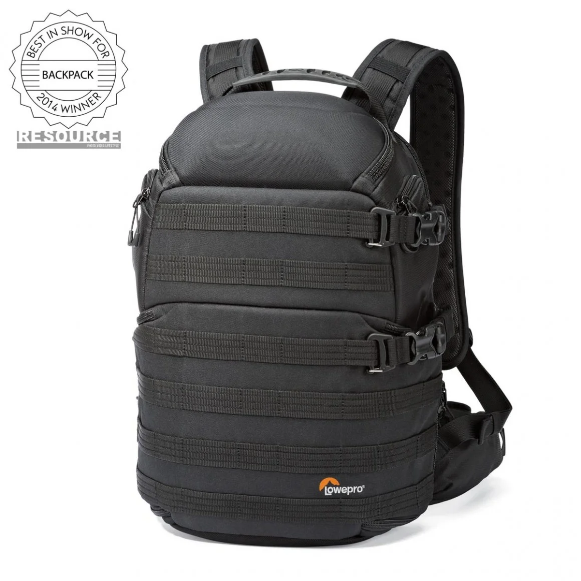 Lowepro ProTactic 350AW (Black) Backpack Front View
