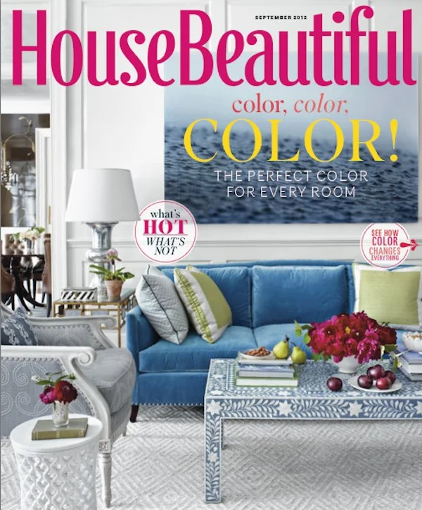 Scene 2 in Greenwich home. Published in House Beautiful September 2013. Published in Quintessence blog August 1, 2013. Courtesy of Ashley Whittaker Designs . 