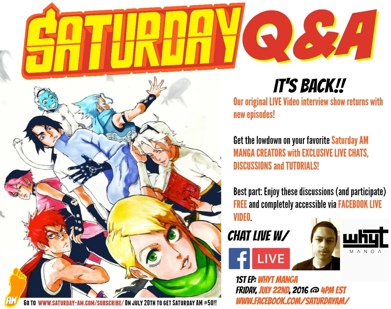 Chat With Whyt Manga Live The Return Of Saturday Qa Saturday Am Diverse Manga Comics