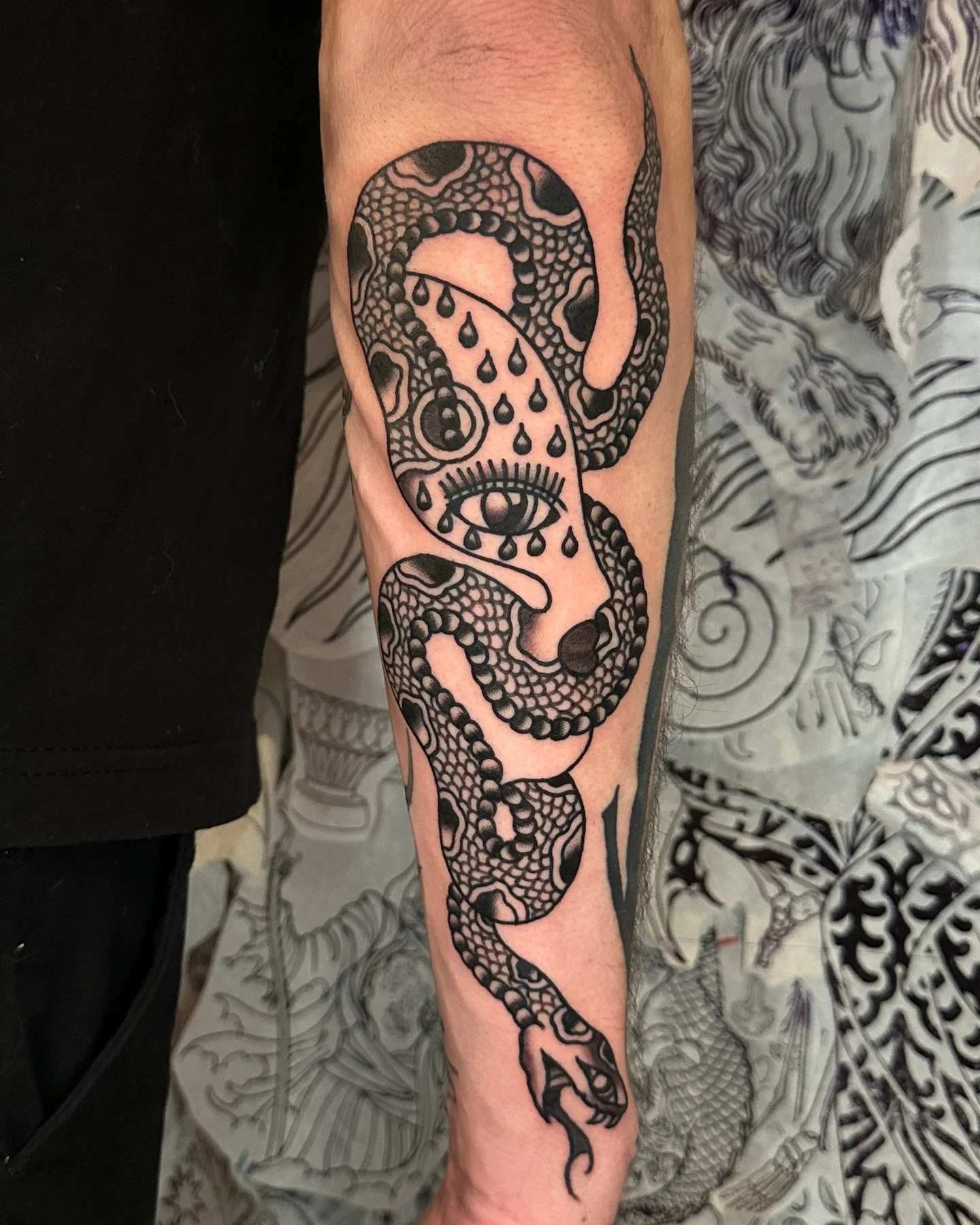 Dreams are mostly feeling🫧Made for Chris yesterday @shrinetattoo 🫧 nice to meet you!