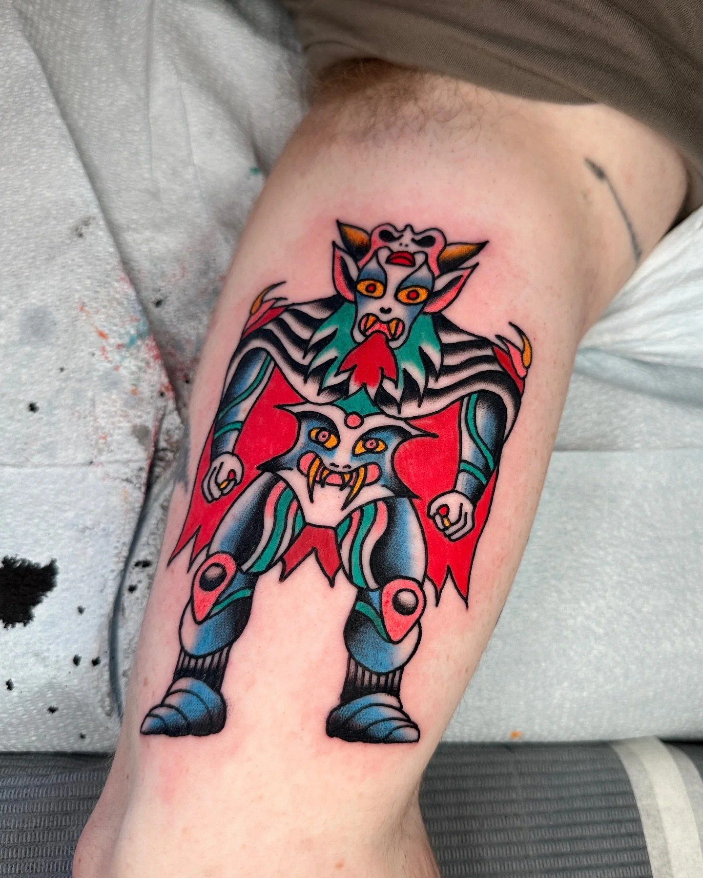 This little guy loves to wear human faces for hats. Thanks Sage!