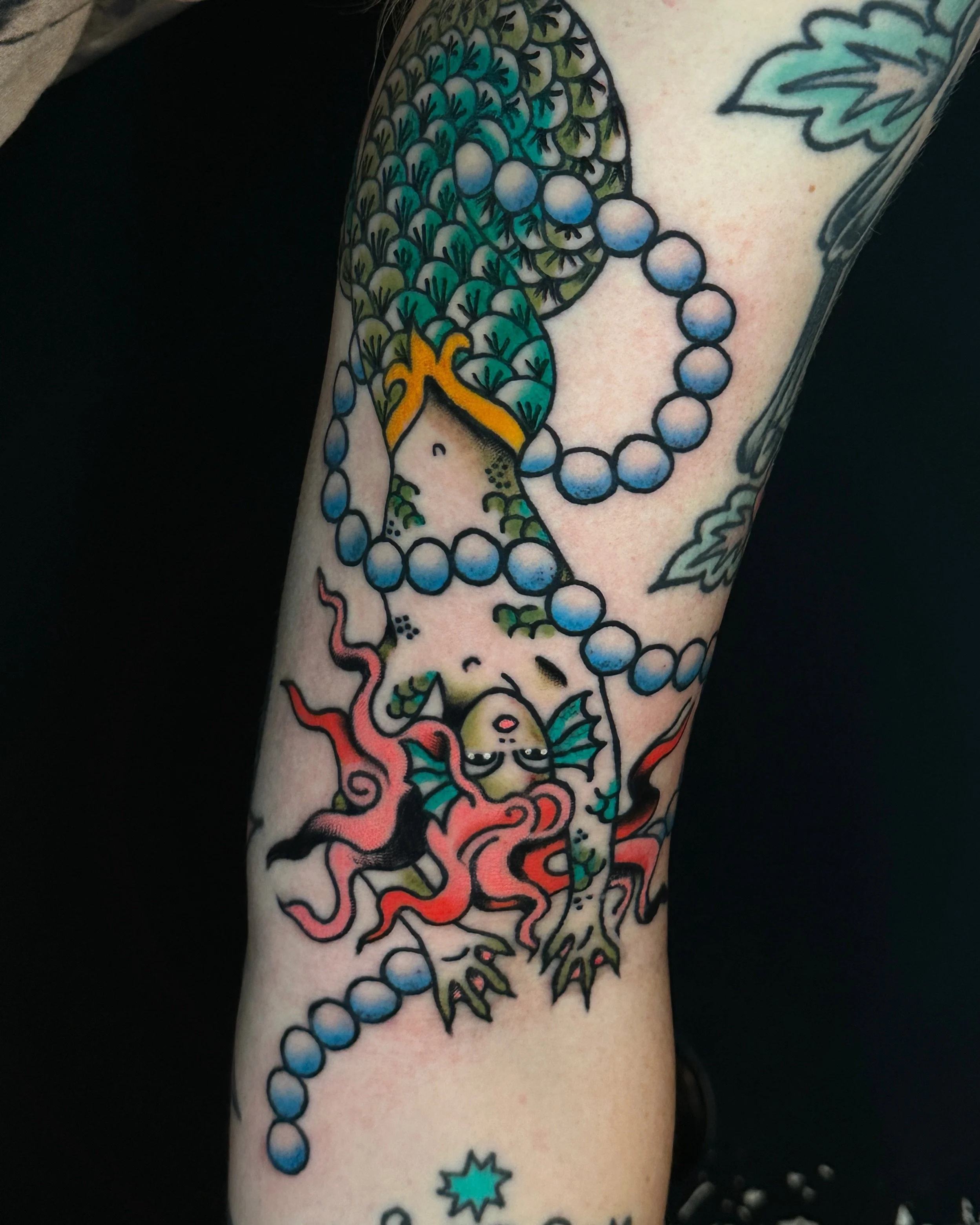 Merperson for the sweetest Orla. Cute healed ones for Lex. New latex mask varieties and little tattoos from earlier this week.