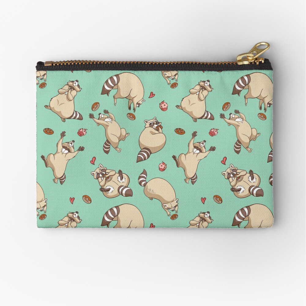 Raccoons Love Zipper Pouch