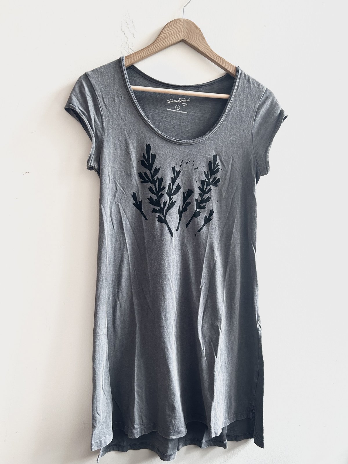 Sage Grey Tshirt Dress XS/S  LOST CANYON PRESS