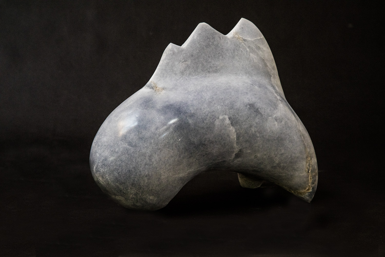 Horney (Front), alabaster, 11.5" x 14.5" x 5.5", 2015