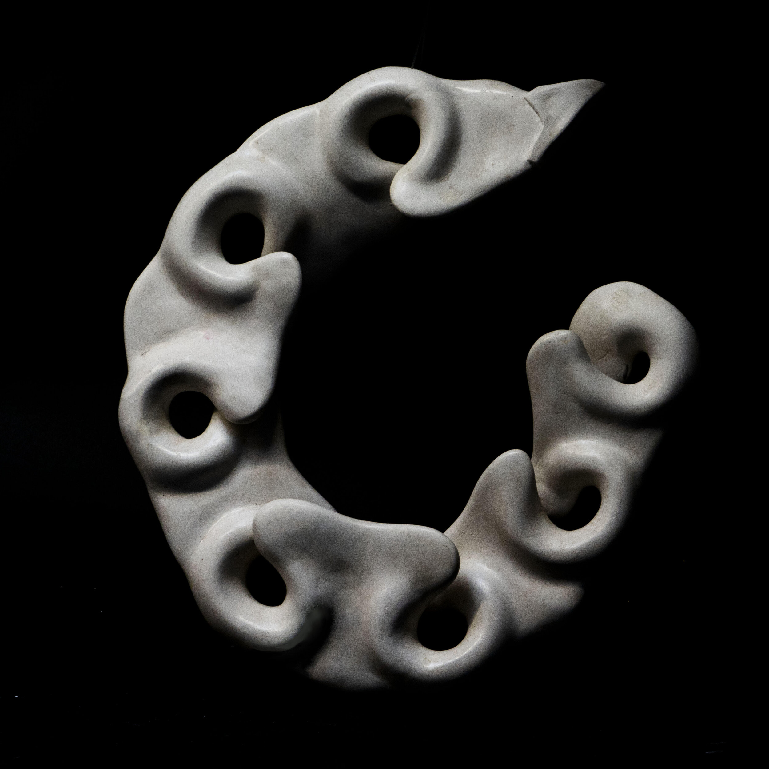 Hippocrepis unisiliquosa, Plaster maquette for proposed enlargement, 16” x 15” x 8”, 2018