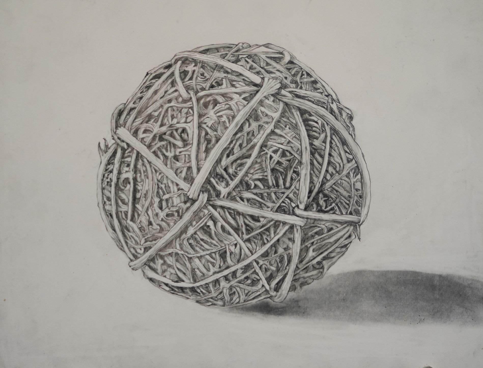 Stick Ball, 8" x 10", Graphite