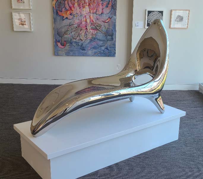 Spartan Lounge, 43" x 27" x 62", Polished Stainless Steel