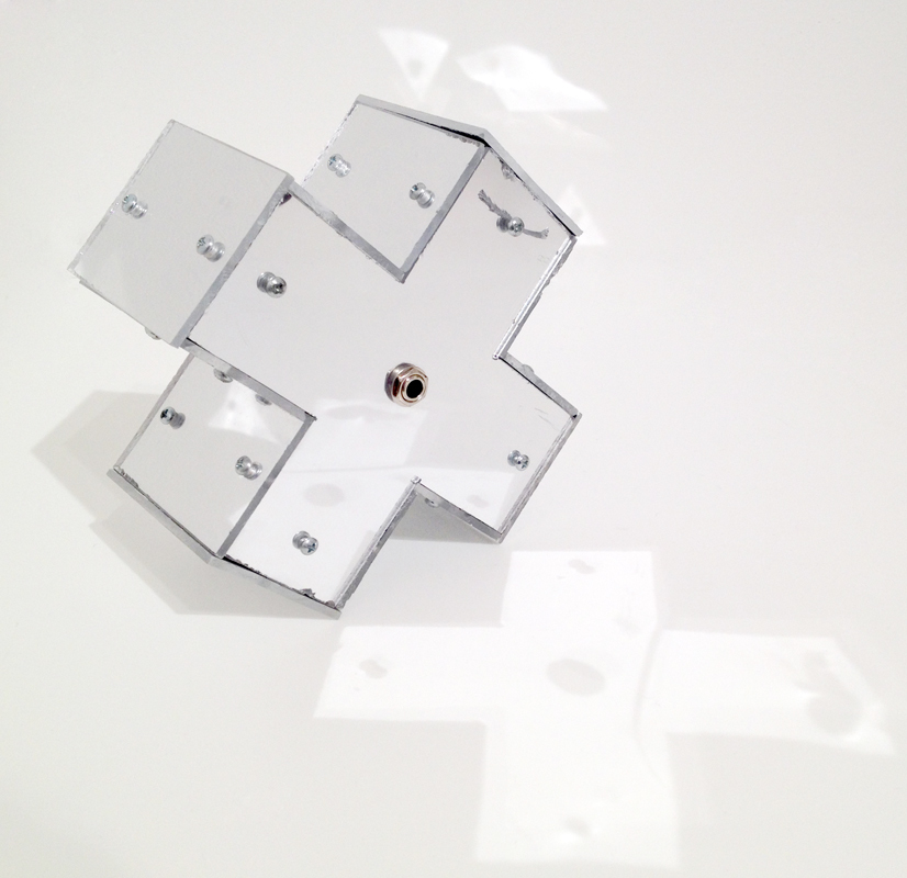 Untitled (Resistive Optical Controller) , 2013 mirror-finish plastic, electronics 6.5 x 6.5 x 3.5 inches