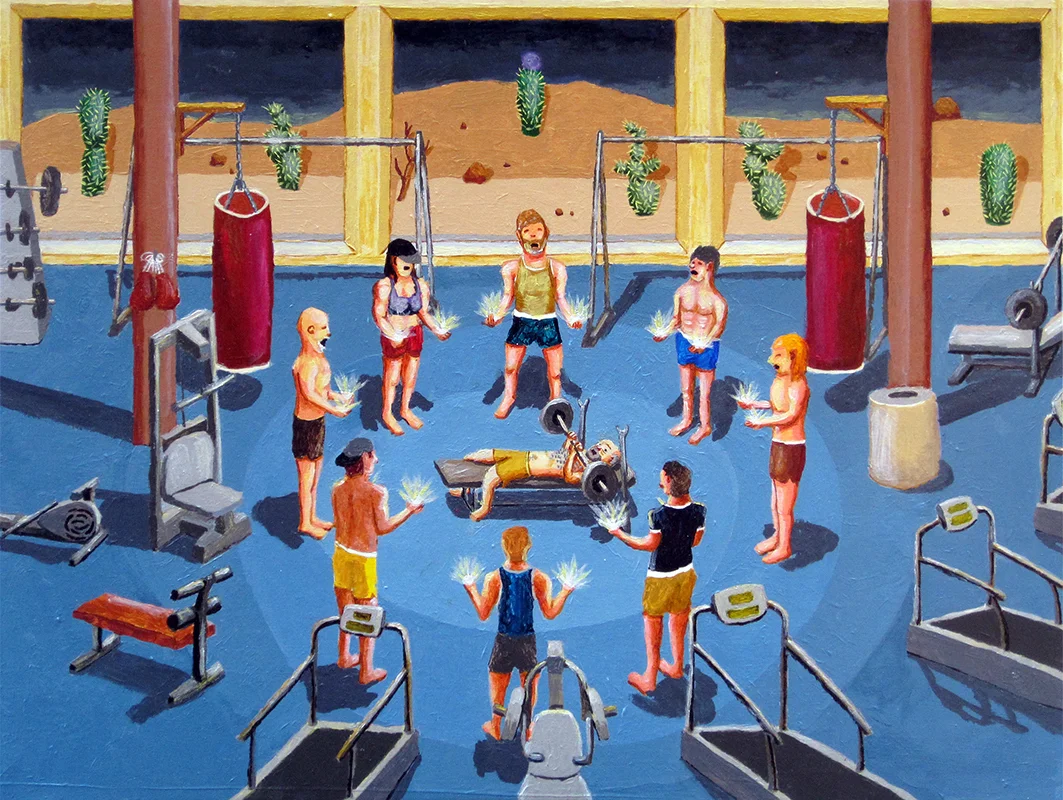 Gym Withcraft, 2011 acrylic on panel 18 x 24 inches