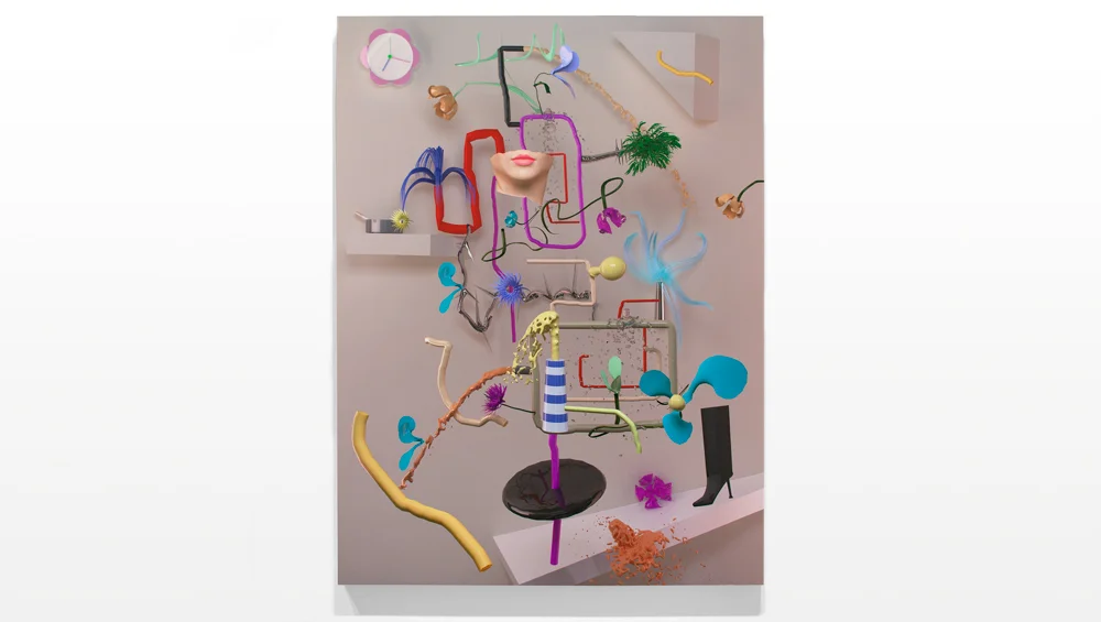 Still Life with Clock , 2012 3D render, digital print 40 x 30 inches edition of 2 plus 1 AP