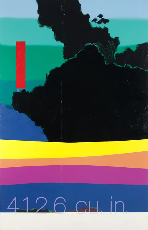 4126, 2014 oil paint and ink on canvas 66 x 42 inches