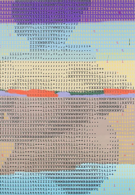 Unpattern4, 2013 oil paint and enamel on canvas 78 x 54 inches