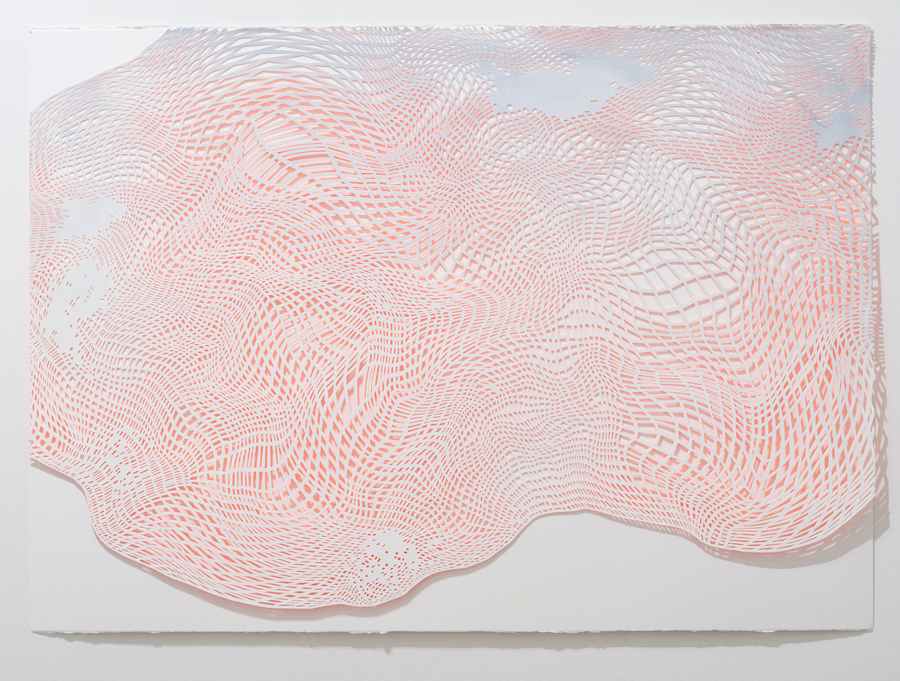Laura Vandenburgh Cloud Fragment 1 , 2015 watercolor, acrylic and paper, 29.5 x 41 inches