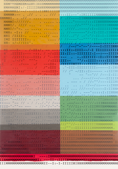 Unpattern9 , 2015 oil paint and enamel on canvas 46 x 36 inches SOLD