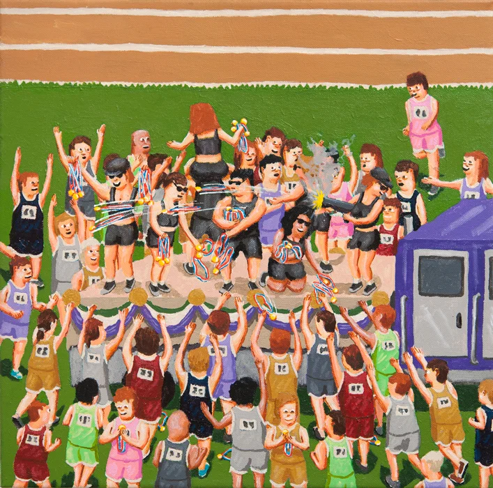 Freebies , 2013 acylic on canvas 18 x 18 inches