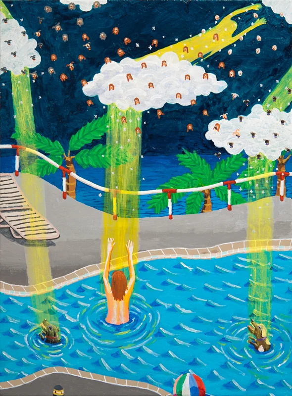 Mergers , 2014 acrylic on canvas 24 x 18 inches