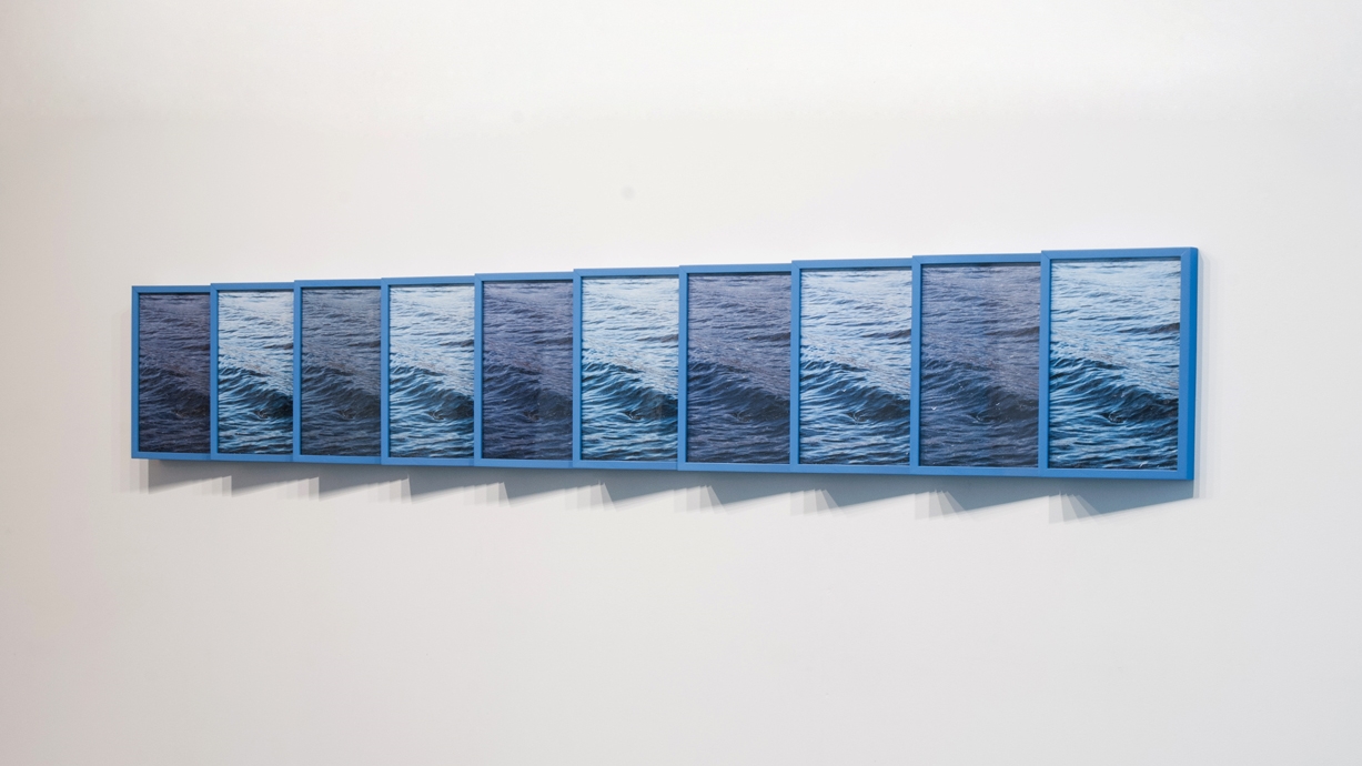   The Same River (Celilo) &nbsp;(polyptych, detail), 2015 embellished Lambda prints and frames, each 18 x 12 x 4 inches SOLD 