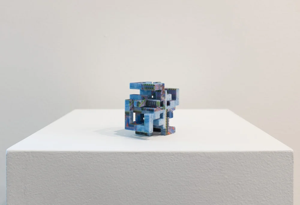 Game Cube Array , 2015 3D printed sandstone, pigment 1 x 2 x 2 inches, edition of 4 plus 2 AP