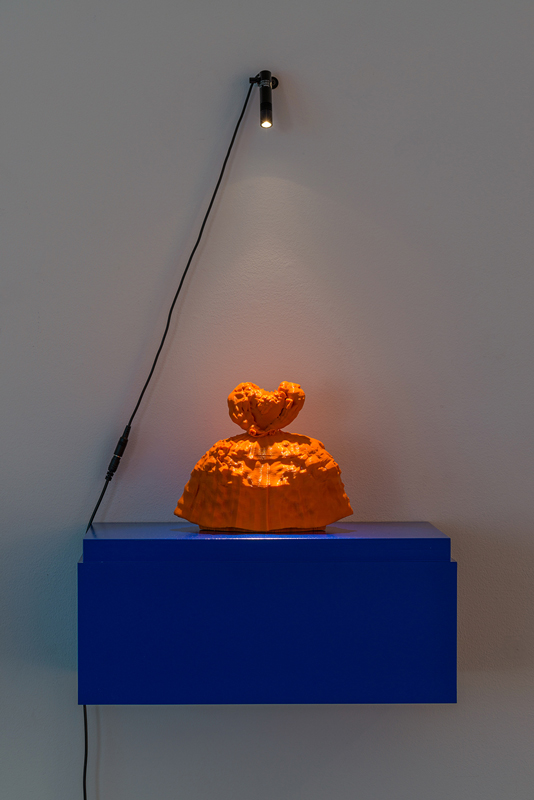 Orange Princess Dress , 2016 ABS plastic 3D printed sculpture 8 x 7 x 5.5 inches, unique