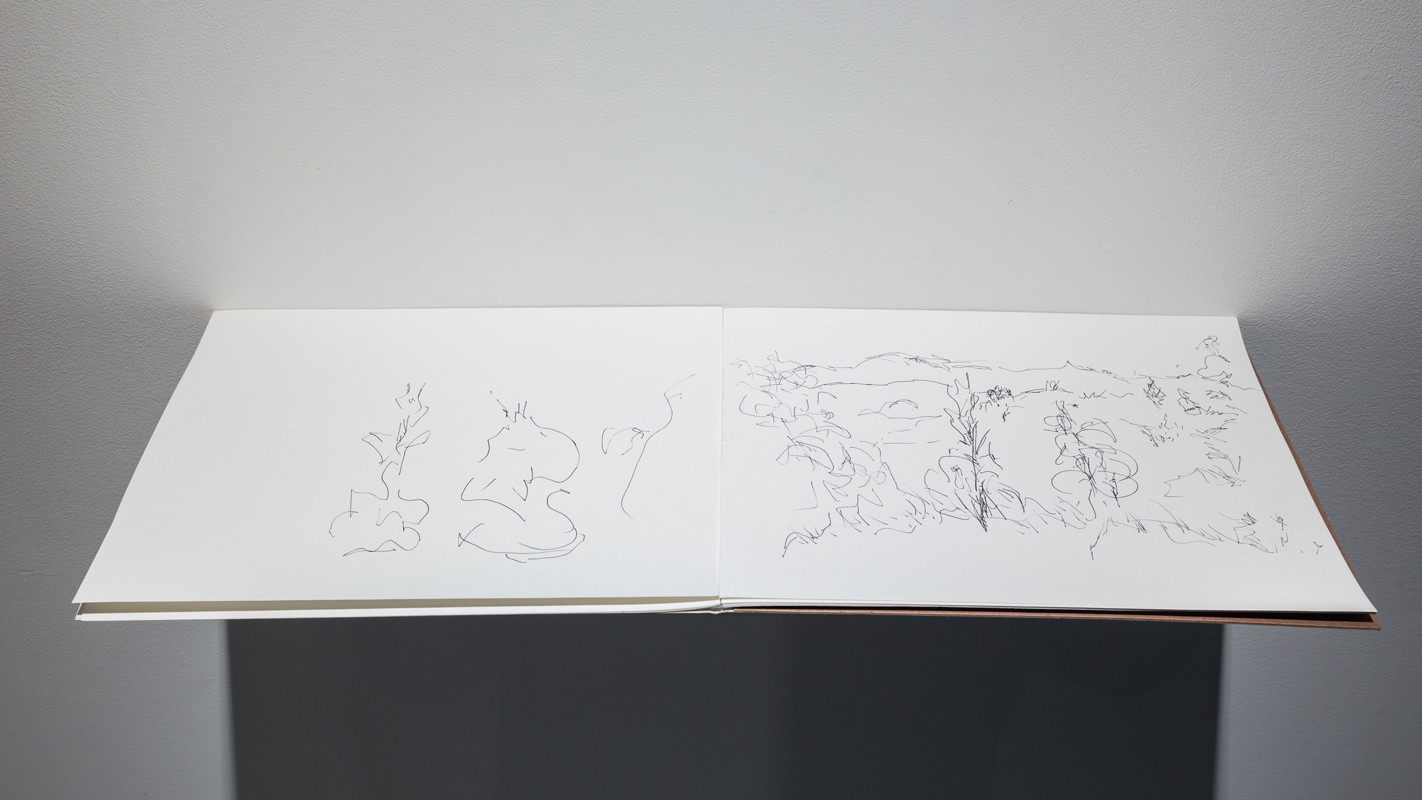 No Lamb for the Lazy Wolf (diptych), 2017 ink on sketchbook paper, 11 x 14 inches (each)
