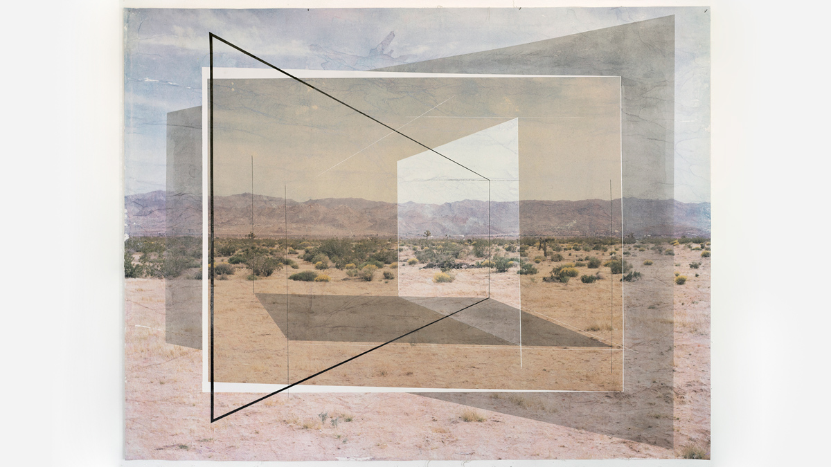 New Land No. 10 , 2017 toner, acrylic, chalk on canvas 73.5 x 93 inches (sold)