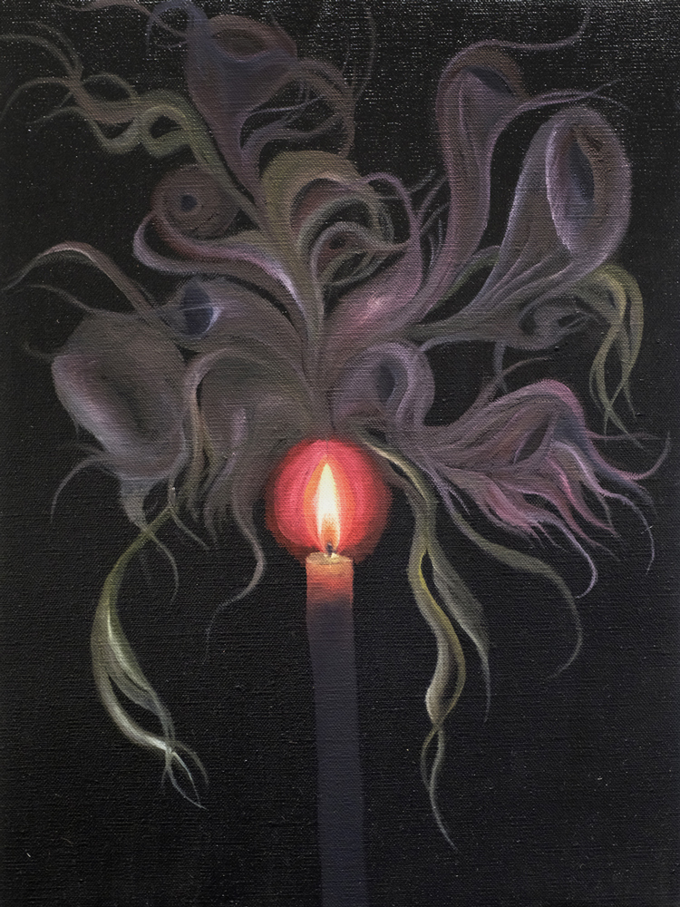   Candle , 2018 oil paint on linen 16 x 12 inches 