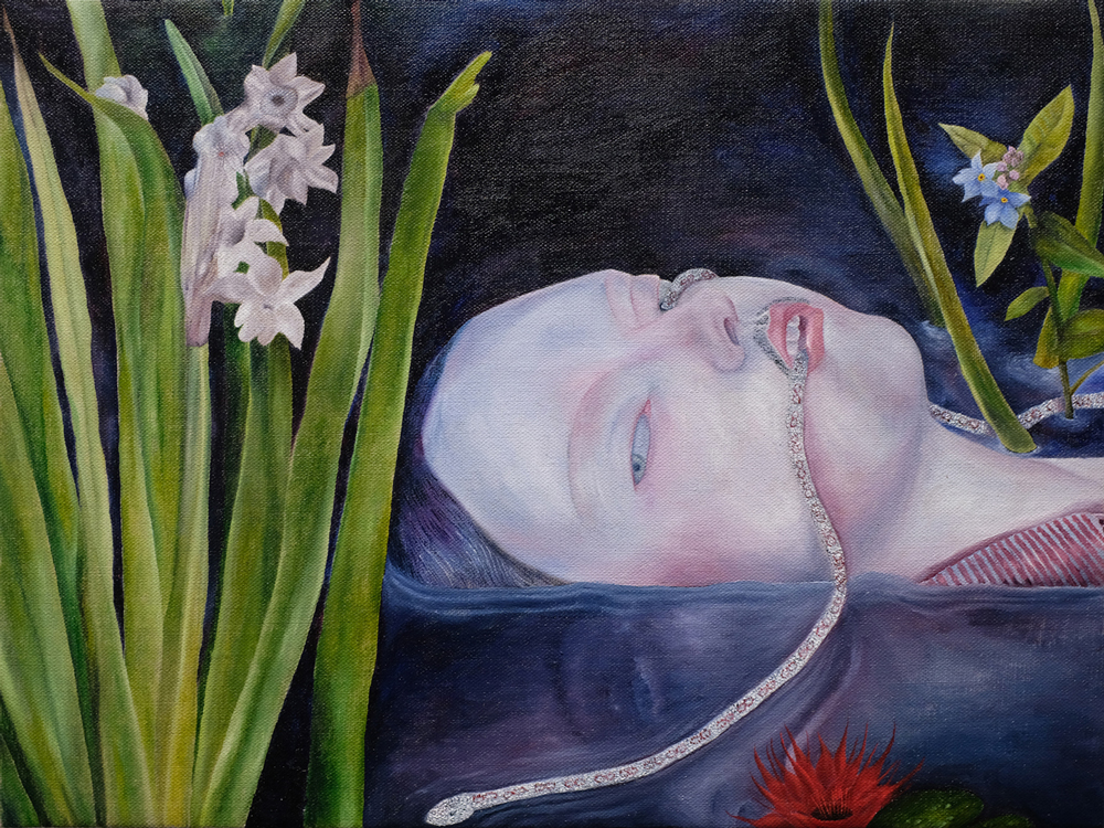   Ophelia , 2018 oil paint on linen 12 x 16 inches SOLD 