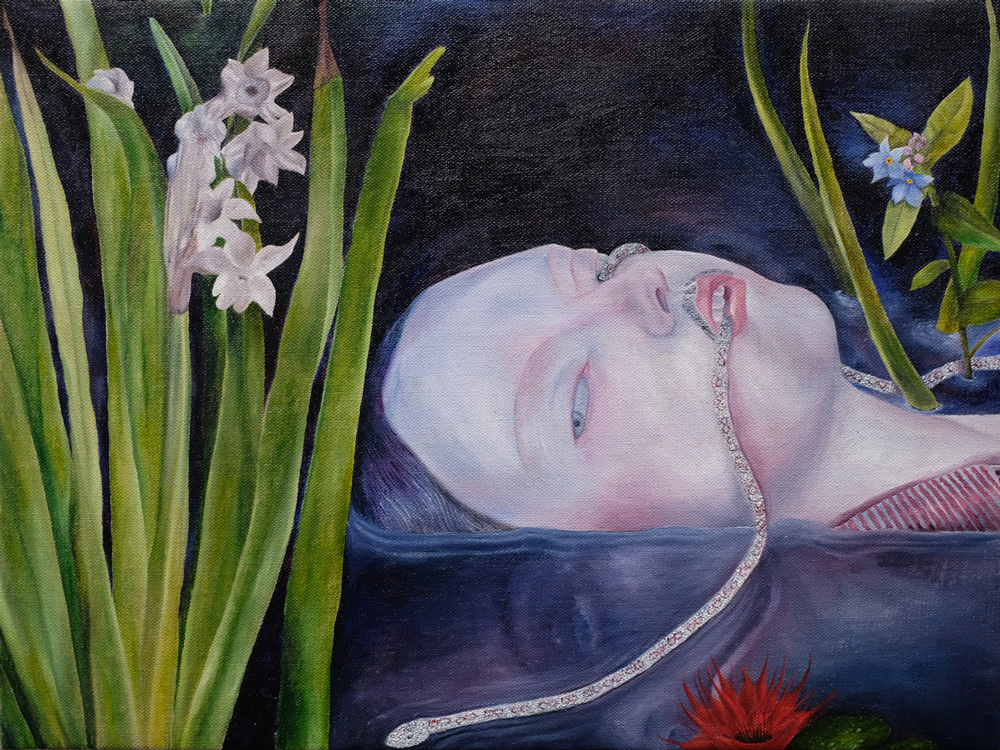 Ophelia , 2018 oil paint on linen 12 x 16 inches SOLD