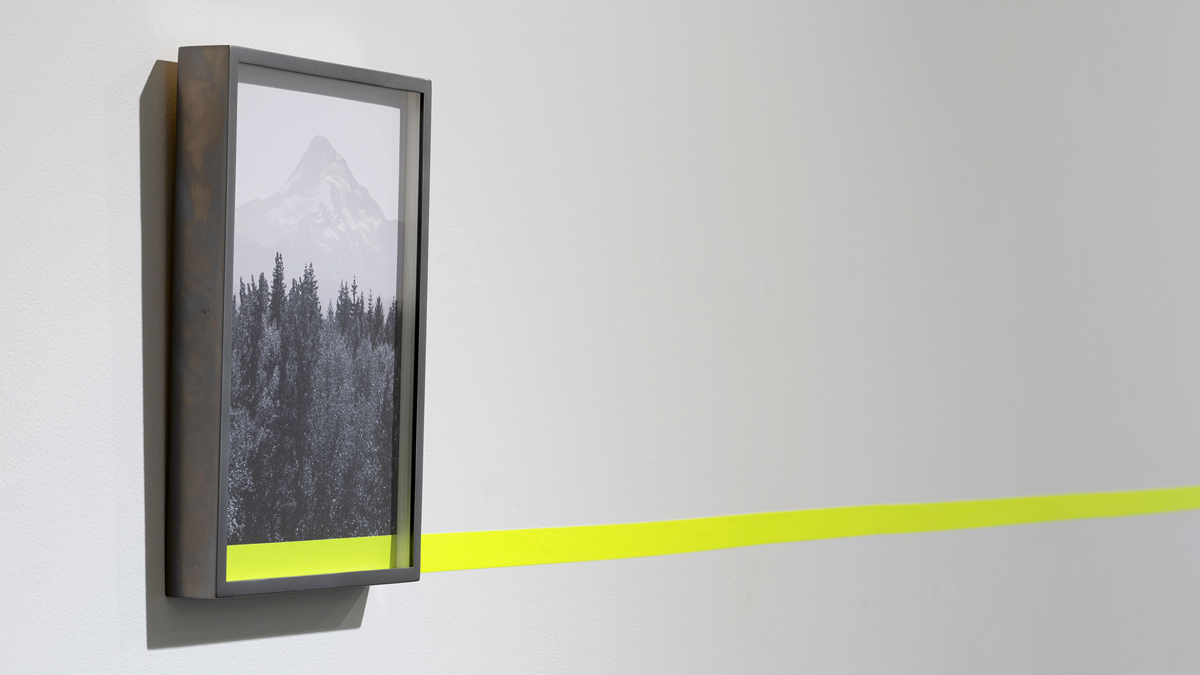   The long climb , 2018 archival pigment print, RTA aluminum frame, tape 12.25 x 8.25 inches (31 x 21 cm) 