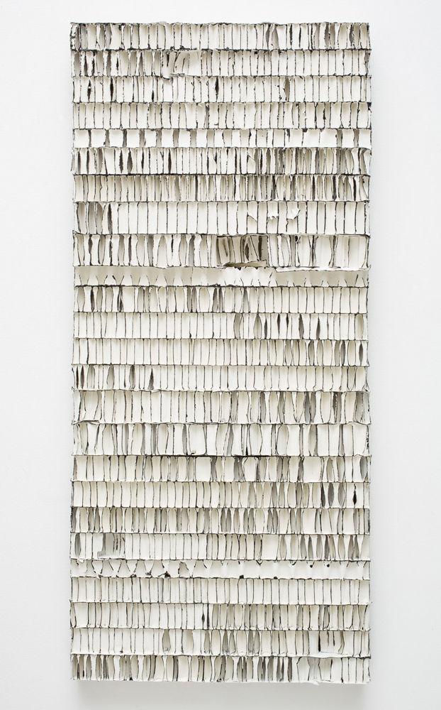 Reformed Packings #3 , 2015 honeycomb packing material and paint 40.25 x 18.25 x 3 inches