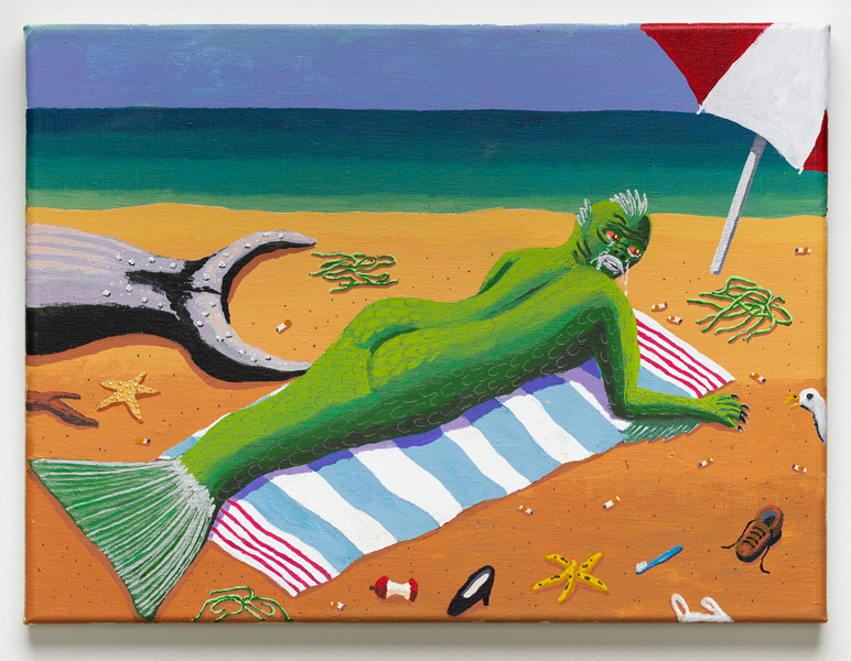 A Creature Open to Metaphors , 2018 acrylic on linen 12 x 16 inches