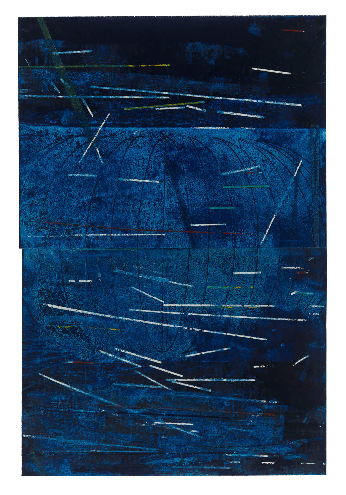 every measure of zero (tropic of cancer) , 2018 wax on dress maker paper 20 x 13 in (50.8 x 33 cm) unframed 23.5 x 17 in (60 x 43 cm) framed