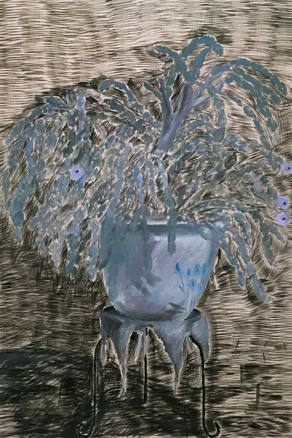 Christmas Cactus , 2017 oil on linen 36 x 24 inches