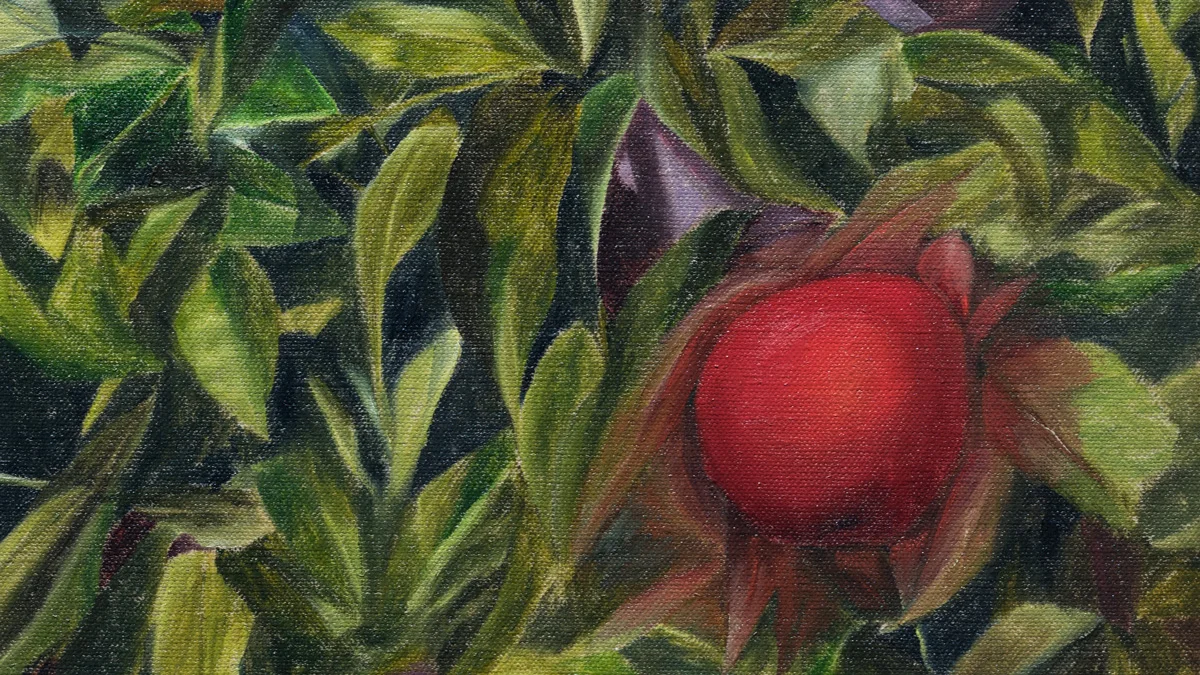 Apple (detail), 2018 oil paint on linen 16 x 12 inches