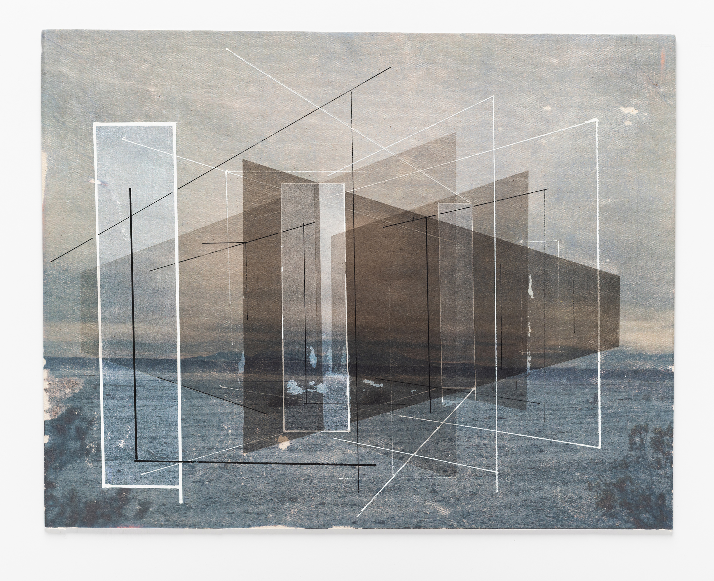 New Land No. 59 , 2018 toner and acrylic on canvas mounted to Dibond 18.75 x 24 inches