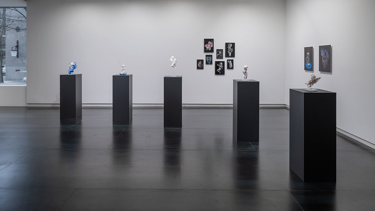  Works by Pinar Yoldas in  Absence of Myth  Photo by Mario Gallucci 