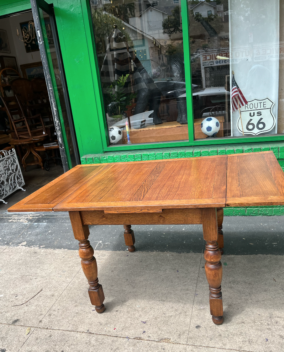 Sloppy Seconds | 1920s Oak Kitchen Table With Extensions