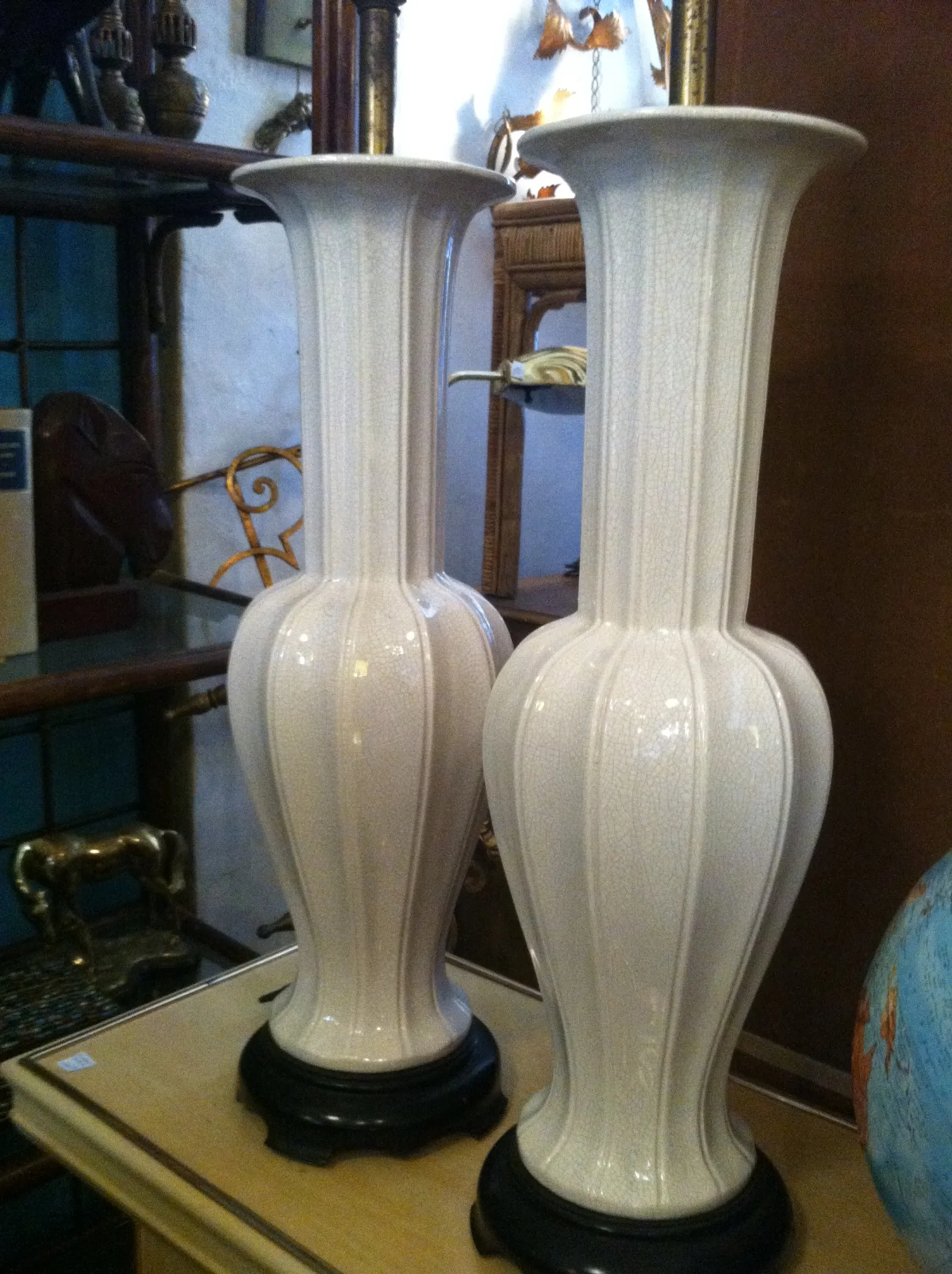 Tall People Problems | Set of 1960s Tall Pottery Lamps