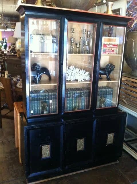Cheers To A Year | 1950s Cerused Oak China Cabinet
