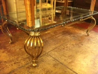 SOLD | Overt Opulence | Vintage Italian Brass Coffee Table