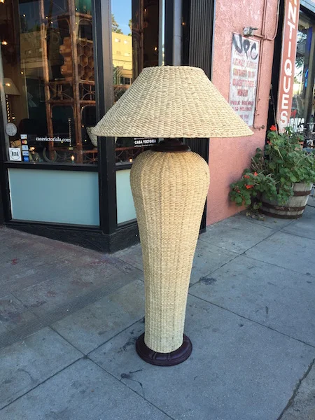 basket weave floor lamp