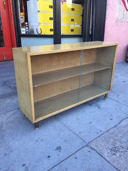 Book Binding Mid Century Bookcase, Mid Century Modern Bookcase With Glass Doors