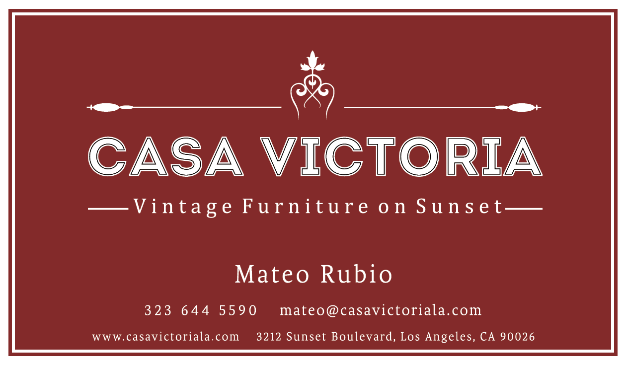 Casa Victoria Vintage Furniture On Los Angeles Sunset Boulevard