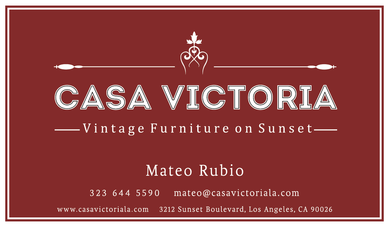 Casa Victoria Vintage Furniture On Los Angeles Sunset Boulevard