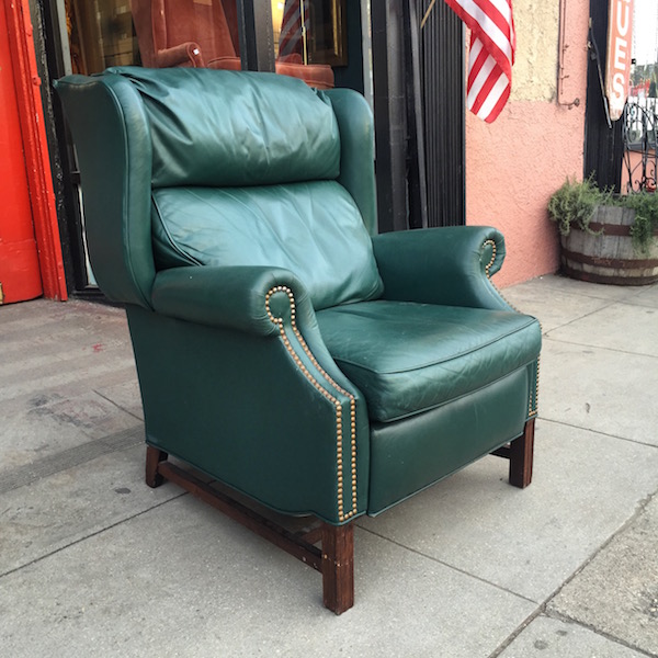 Soul Soothing Leather Wing Chair By, Leather Wing Chair Recliner