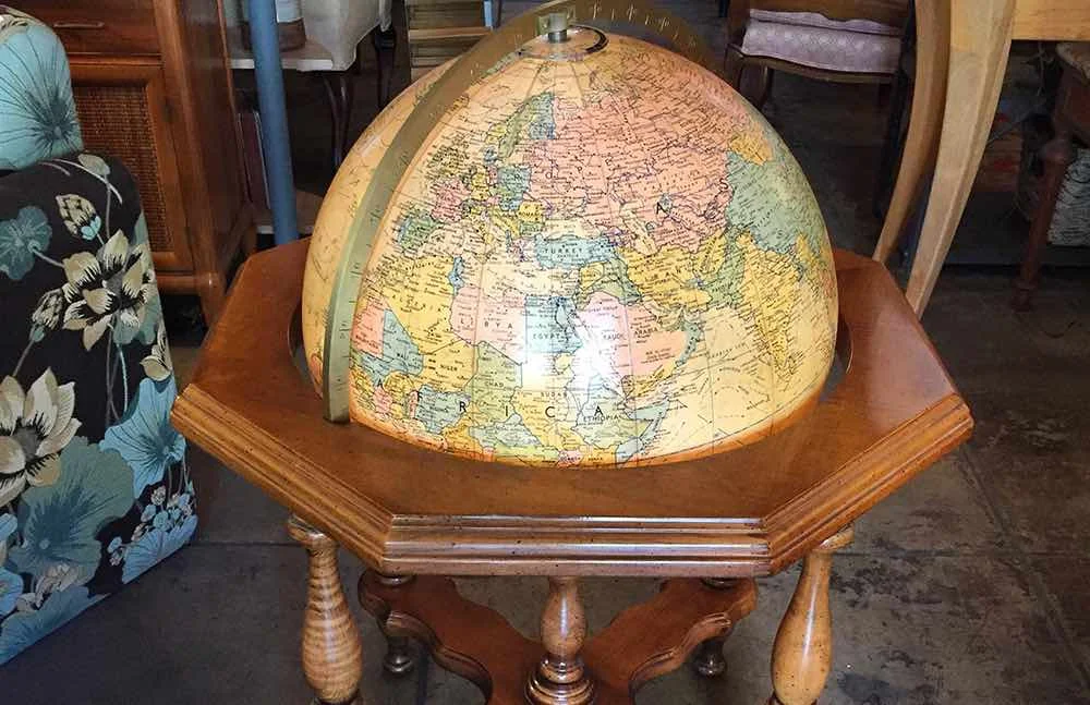 A Wide Selection of Globes are available at Casa Victoria La Vintage Furniture