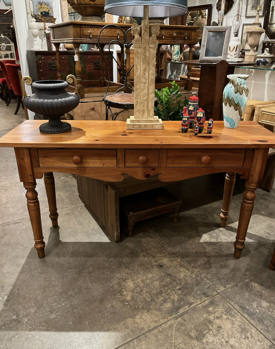 Pine Charming | Vintage Pine Console Table