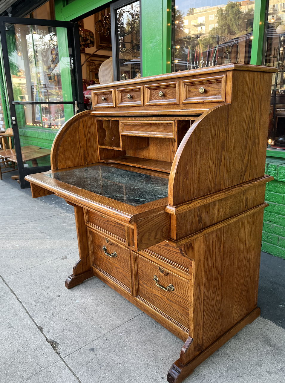 What a Way to Make a Livin' | 1980s Roll Top Oak Desk